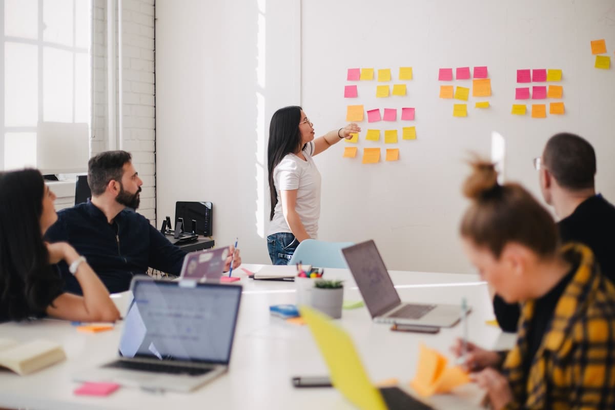 HR team developing organizational strategy