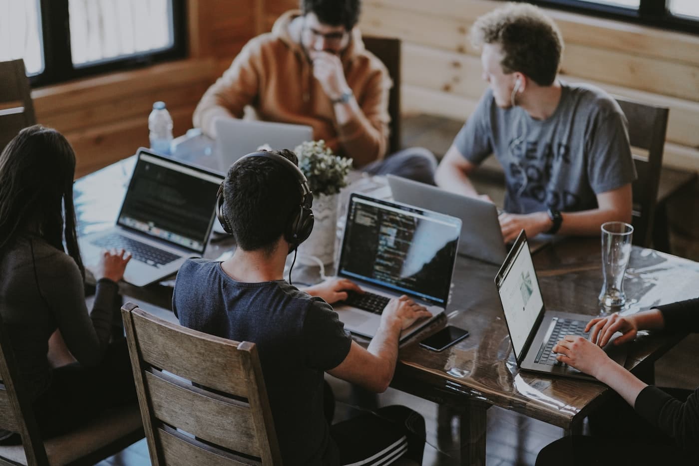 Professional team collaborating in the workplace
